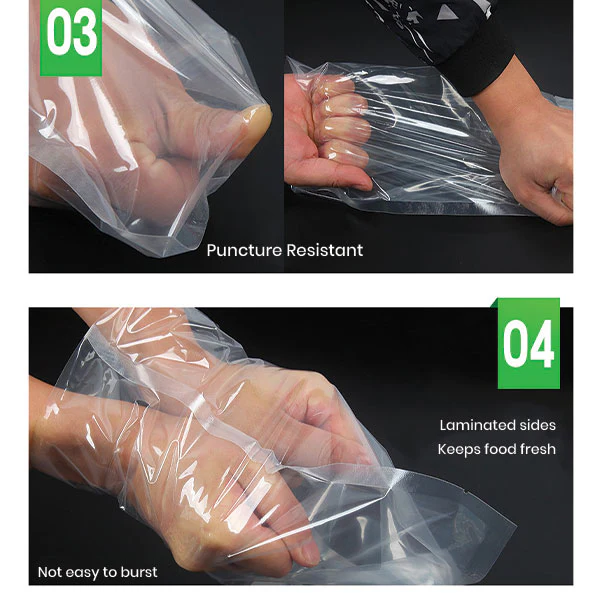 100 mm x 150 mm Precut Transparent Clear Vacuum Sealer Bags  Food Storage Saver Heat Seal - Image 4