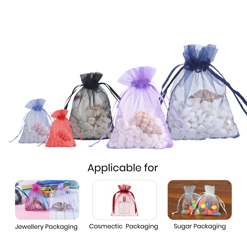 10cm x 15cm Organza Bag Sheer Bags Jewellery Wedding Candy Packaging Gift - Image 5