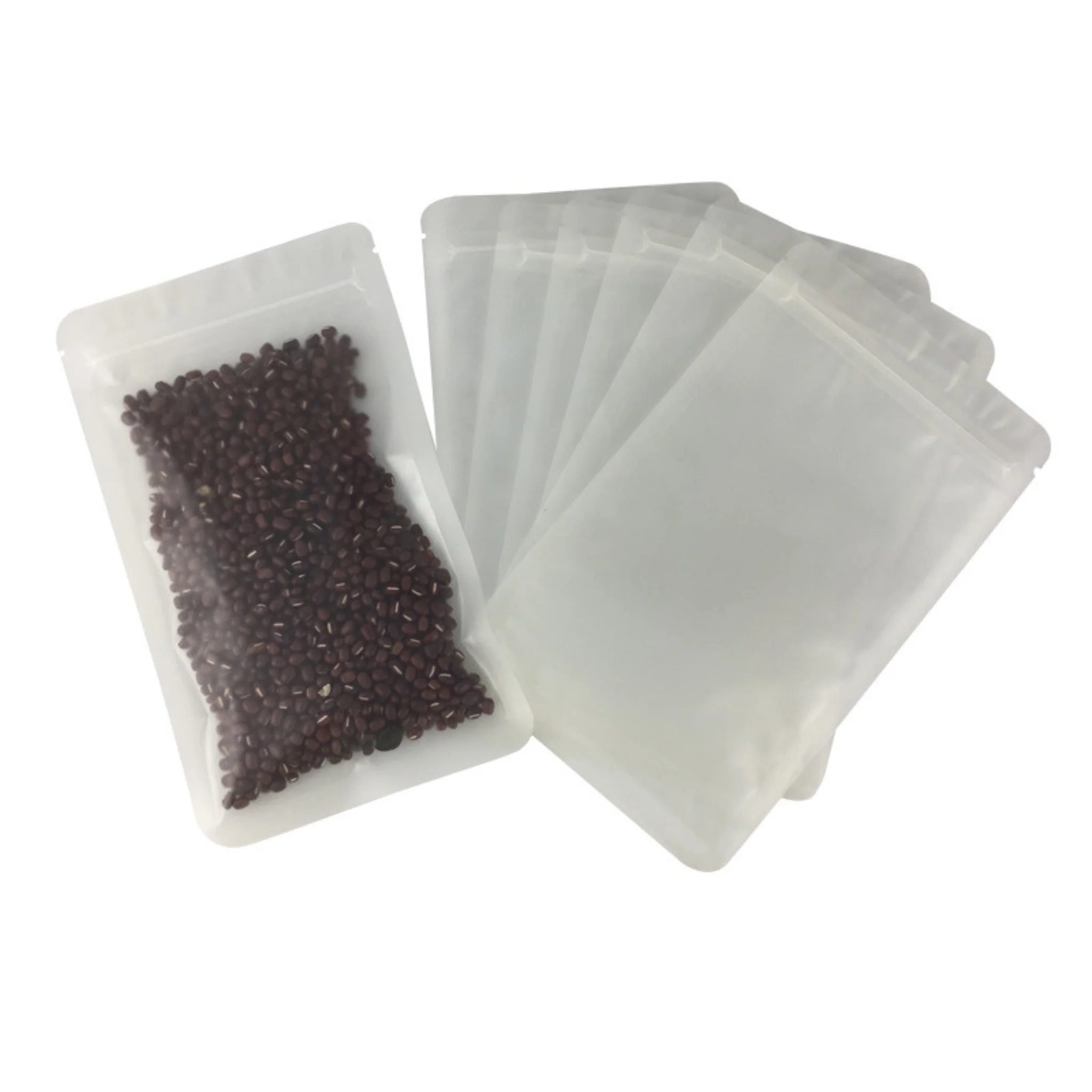 100mm x 150mm Resealable White Matte Plastic Flat Zipper Lock Pouch Bags - Image 11