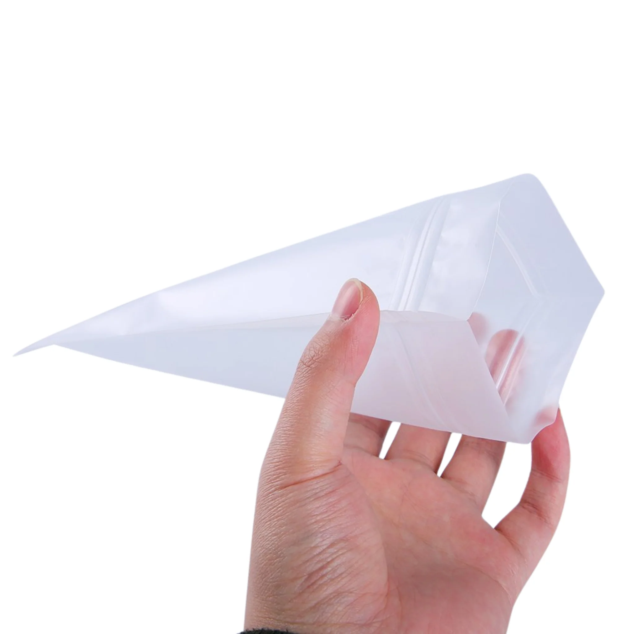 100mm x 150mm Resealable White Matte Plastic Flat Zipper Lock Pouch Bags - Image 7