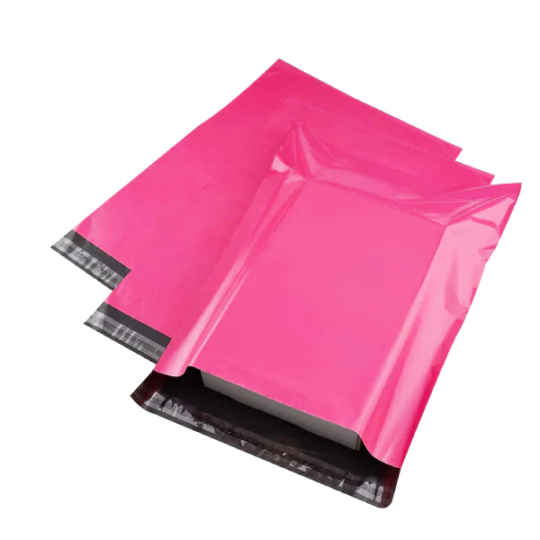 350mm x 480mm+ 40mm Pink Poly Mailer Plastic Mailing Satchel Courier Shipping Bag - Image 3