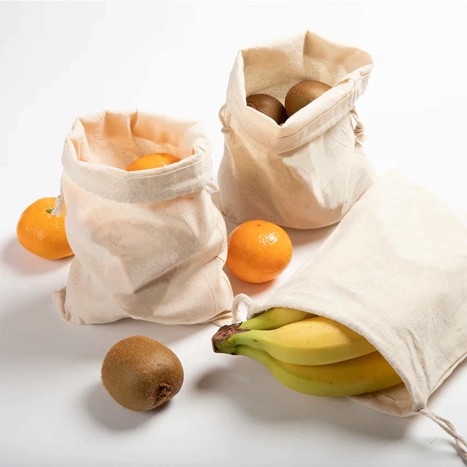 50pcs 10cm x 15cm Calico Drawstring 10oz Canvas Storage Linen Gift Bags - Image 5