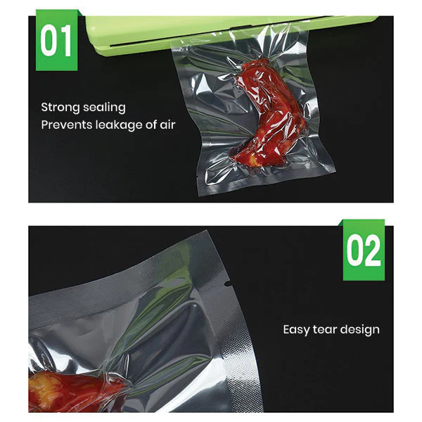 80 mm x 120 mm Precut Transparent Clear Vacuum Sealer Bags  Food Storage Saver Heat Seal - Image 3
