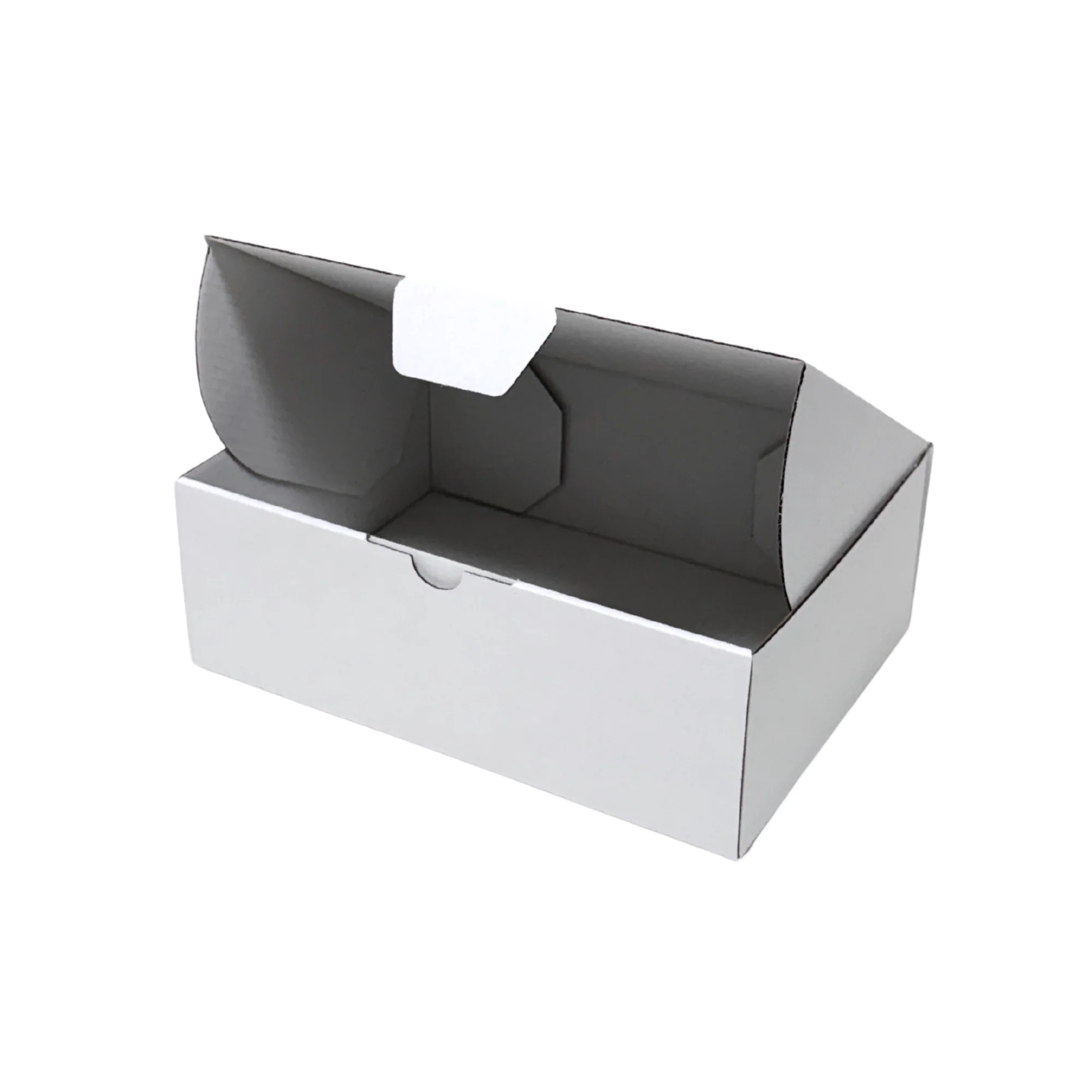 Full White Mailing Box 220 × 160 × 77 mm – Die Cut Cardboard Shipping & Gift Packing Box - Image 3