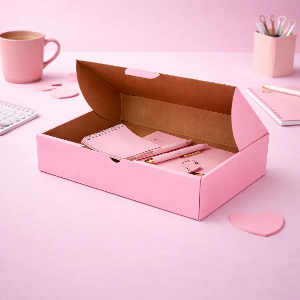 Pink Mailing Boxes 270 x 200 x 95mm DIE CUT Shipping Packing Cardboard Box - Image 3