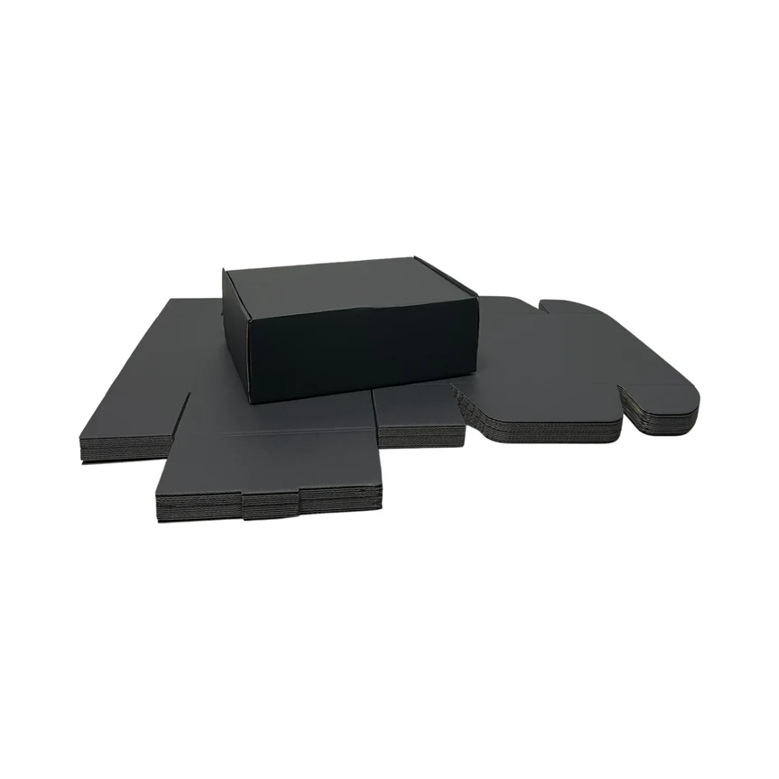 Premium-Quality Full Black Tuck Front Mailing Boxes 310 x 230 x 105mm | Die-Cut Shipping & Packing Cardboard Box - Image 6