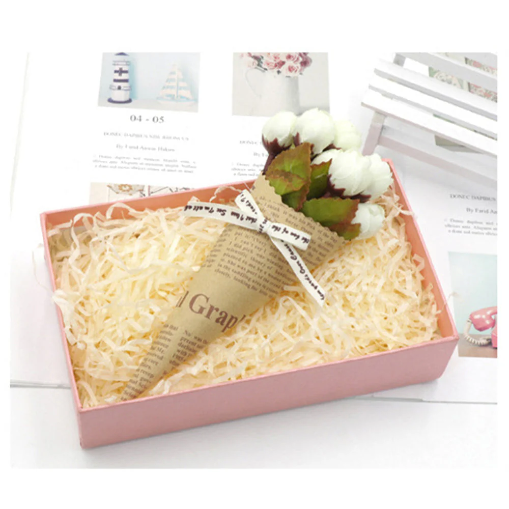 20g of  Wine Red Shredded Color Soft Tissue Paper Hamper Craft Gift Candy Box Basket Filler - Image 5