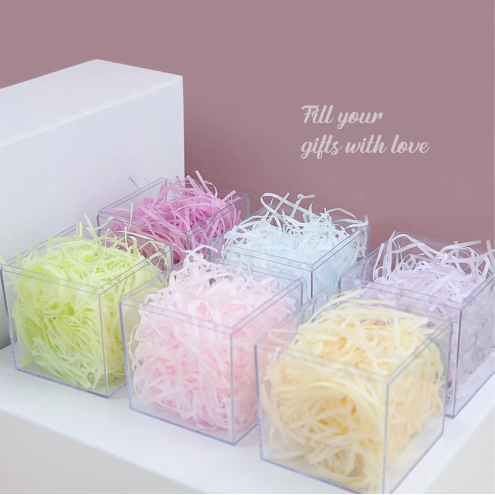20g of  Yellow Shredded Color Soft Tissue Paper Hamper Craft Gift Candy Box Basket Filler - Image 10