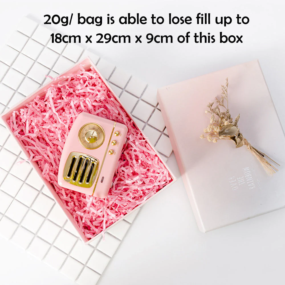 20g of  Yellow Shredded Color Soft Tissue Paper Hamper Craft Gift Candy Box Basket Filler - Image 4