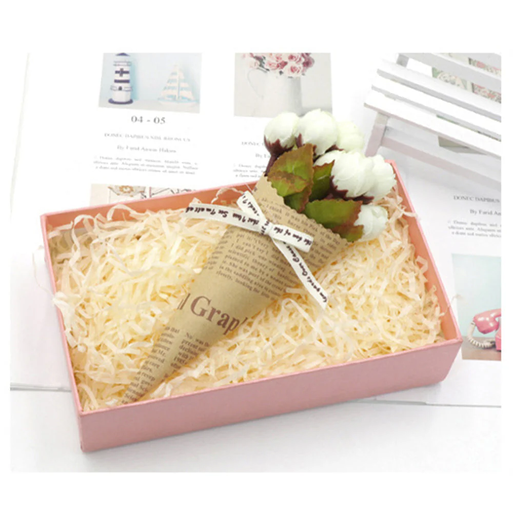 20g of  Yellow Shredded Color Soft Tissue Paper Hamper Craft Gift Candy Box Basket Filler - Image 5